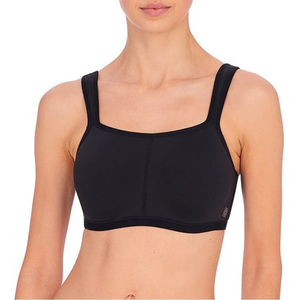 Natori Black Square-Neck Sports Bra